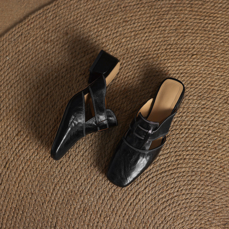 Ivora Genuine Leather Mules  Liora Lane Boutique