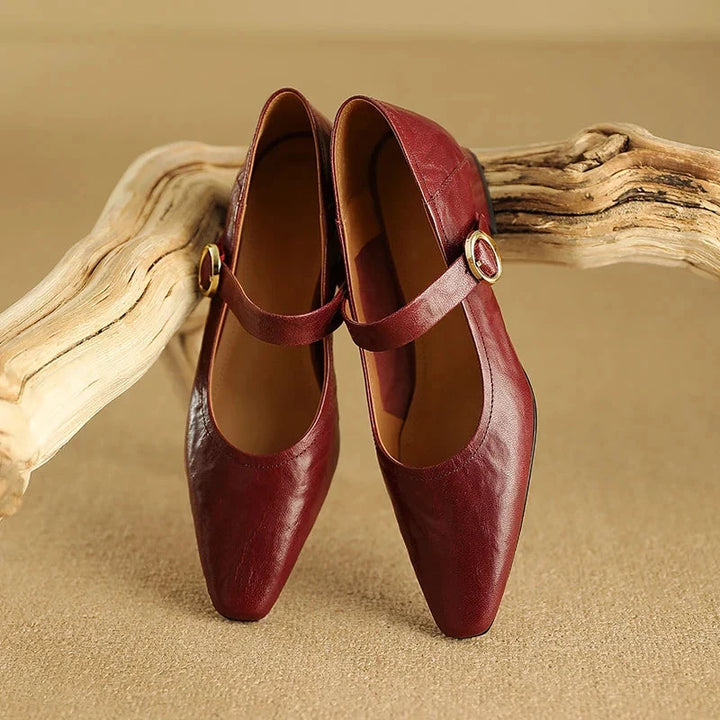 Merlot Genuine Leather Heels  Liora Lane Boutique