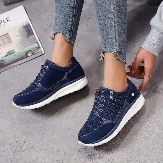 SilverSpark Wedge Sneakers Jasmine's Boutique Australia