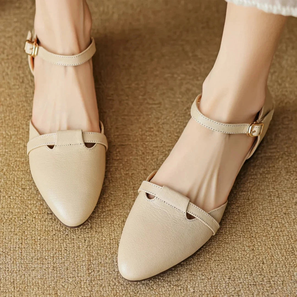 Laney Genuine Leather Heels  Liora Lane Boutique