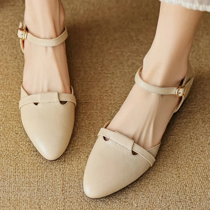 Laney Genuine Leather Heels  Liora Lane Boutique