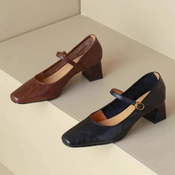 Remina Genuine Leather Heels  Liora Lane Boutique