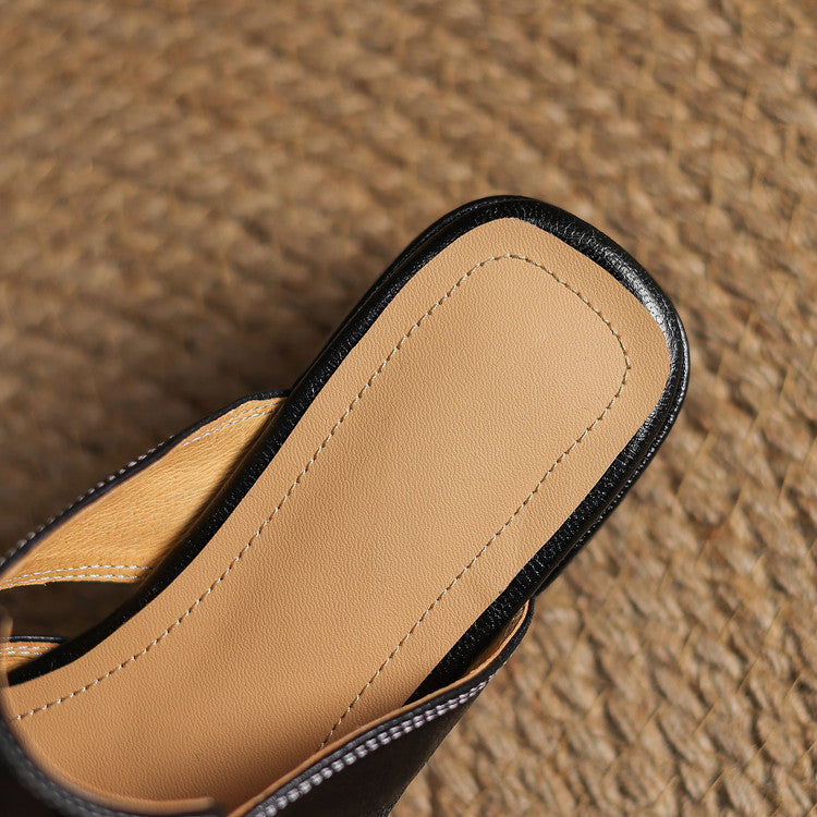 Ivora Genuine Leather Mules  Liora Lane Boutique
