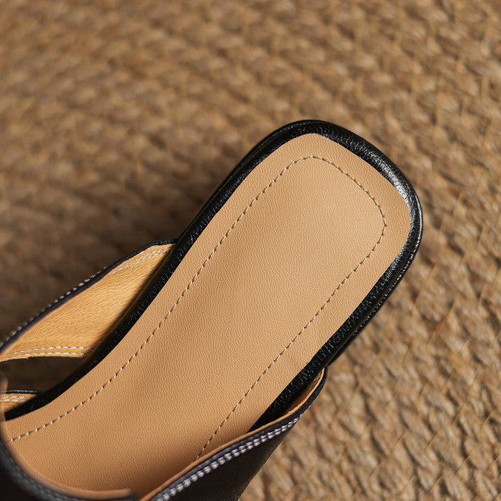 Ivora Genuine Leather Mules  Liora Lane Boutique