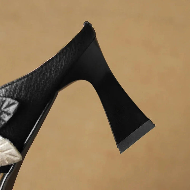 Garnet Genuine Leather Heels  Liora Lane Boutique