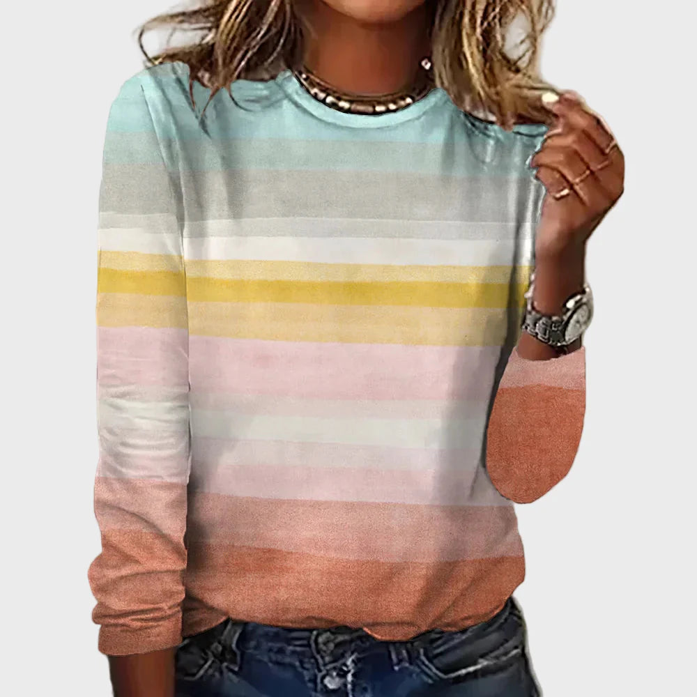 Knitted Top with Long Sleeves Liora Lane Boutique