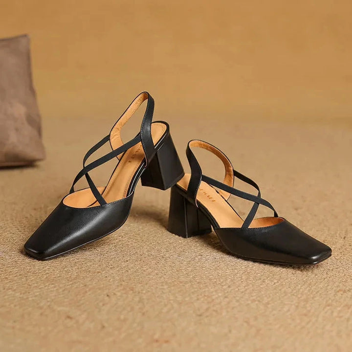 Petra Genuine Leather Heels  Liora Lane Boutique