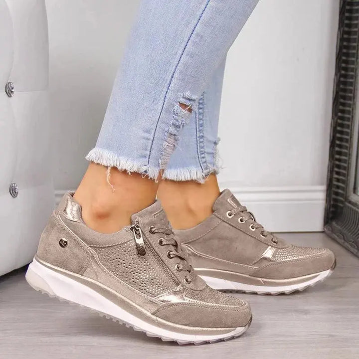 SilverSpark Wedge Sneakers Jasmine's Boutique Australia
