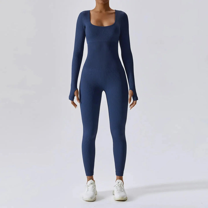 Mocha Sculpt Seamless Ribbed Jumpsuit Jasmine's Boutique Australia