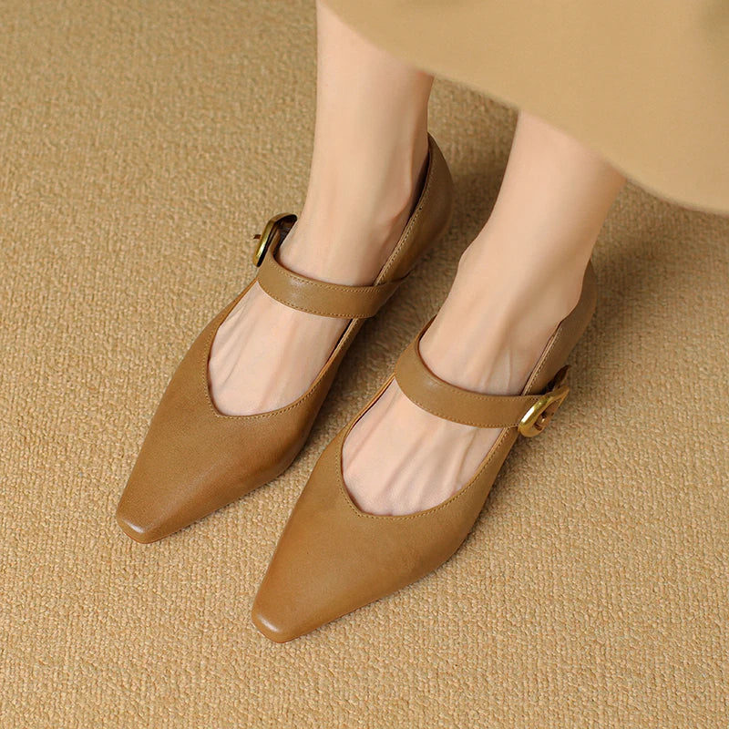 Velma Genuine Leather Heels  Liora Lane Boutique