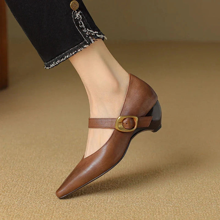 Velma Genuine Leather Heels  Liora Lane Boutique