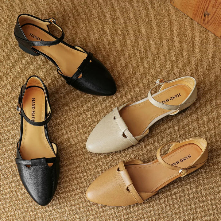 Laney Genuine Leather Heels  Liora Lane Boutique