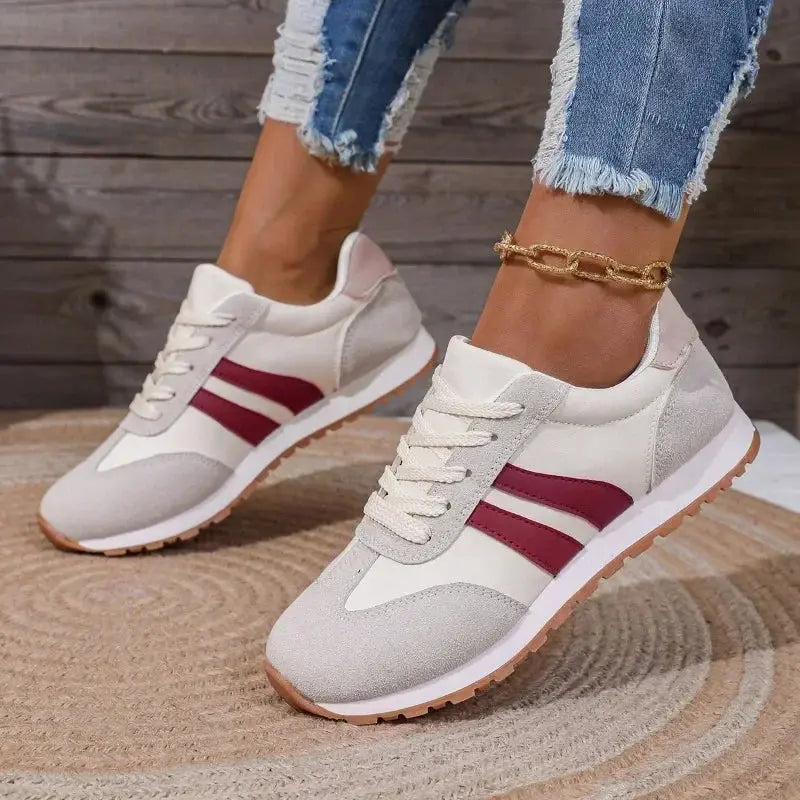 Retro Stripe Comfort Sneakers Jasmine's Boutique Australia
