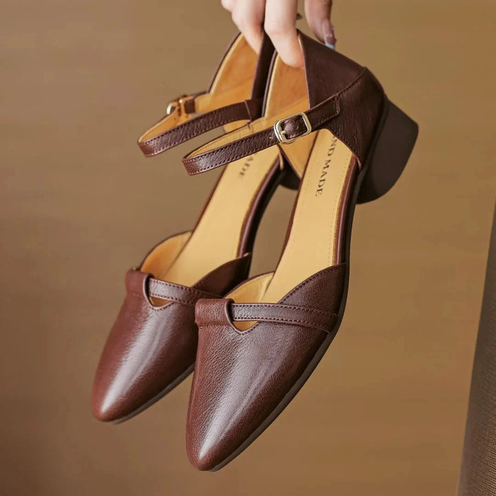 Laney Genuine Leather Heels  Liora Lane Boutique