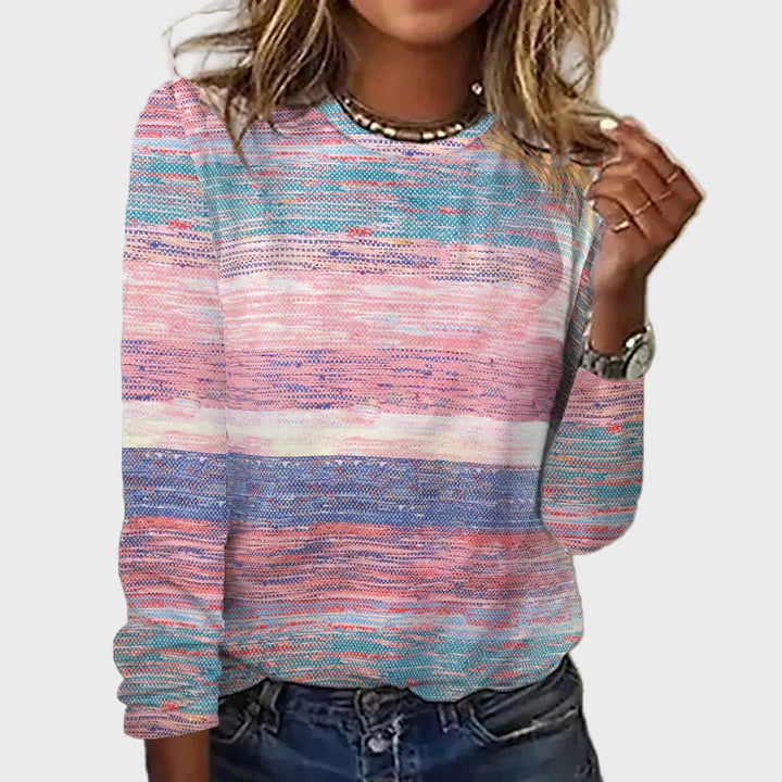 Knitted Top with Long Sleeves Liora Lane Boutique