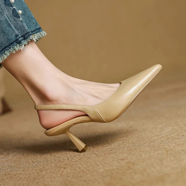 Fauna Genuine Leather Slingbacks  Liora Lane Boutique