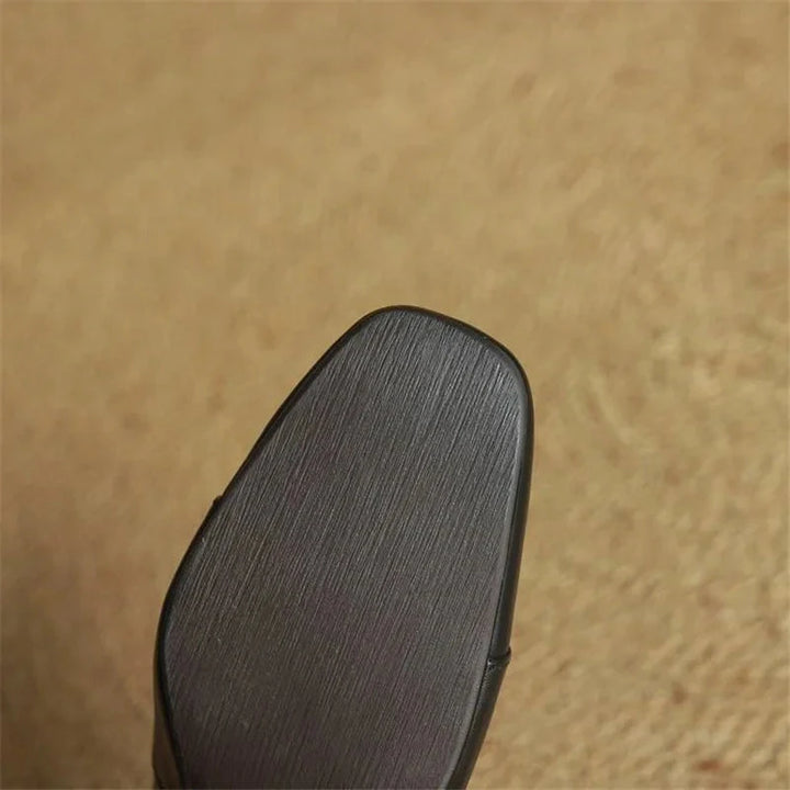 Elora Genuine Leather Heels  Liora Lane Boutique