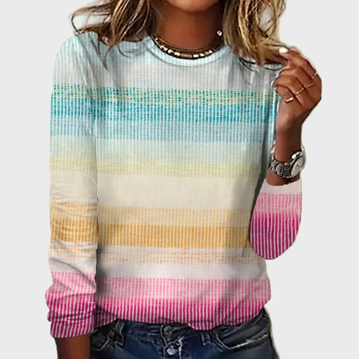 Knitted Top with Long Sleeves Liora Lane Boutique