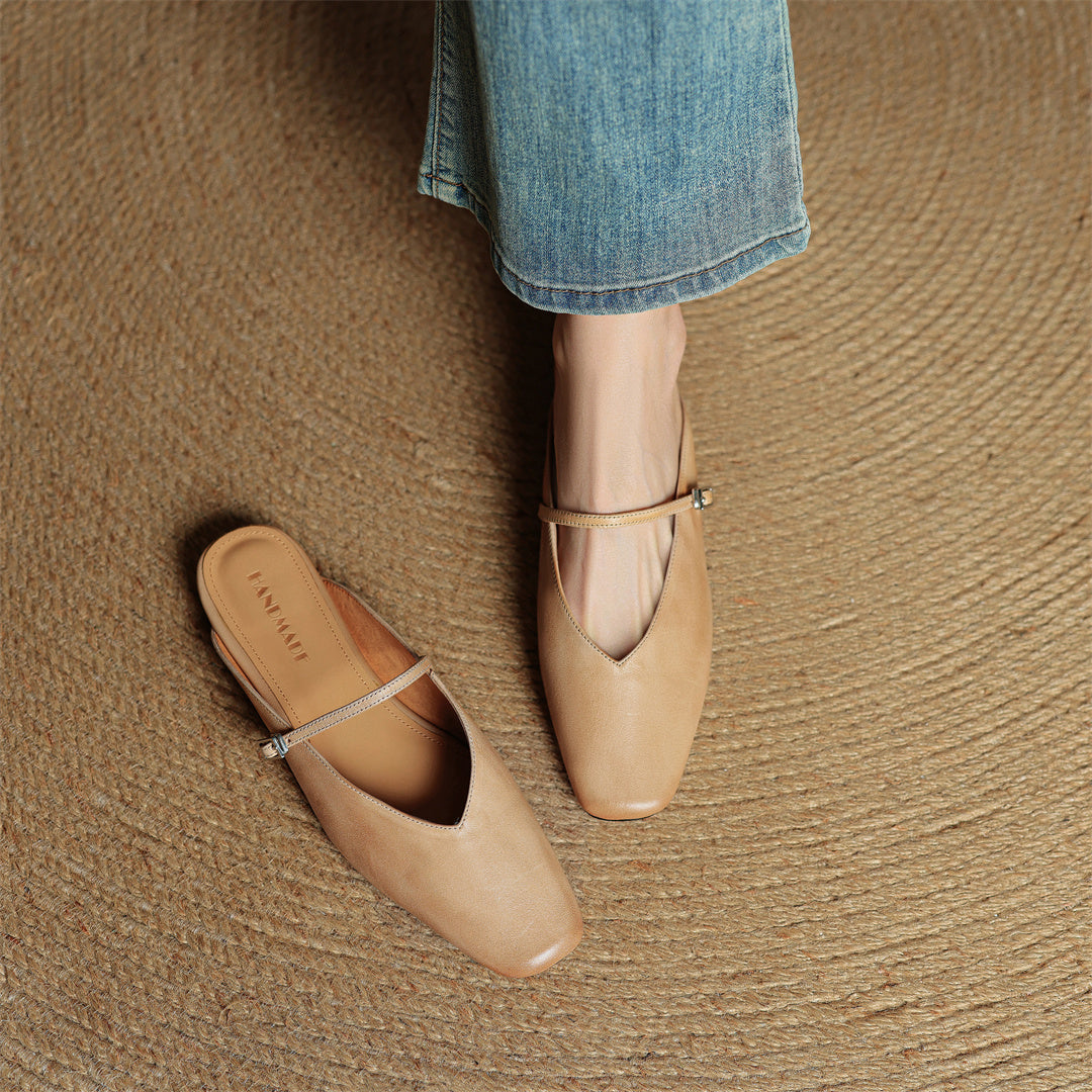Miral Genuine Leather Mules  Liora Lane Boutique