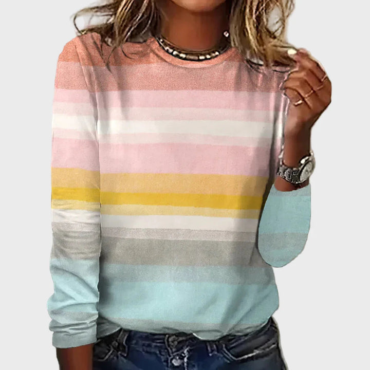 Knitted Top with Long Sleeves Liora Lane Boutique