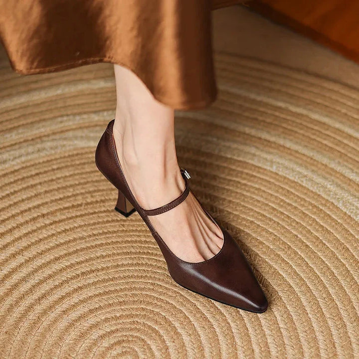 Samara Genuine Leather Heels  Liora Lane Boutique