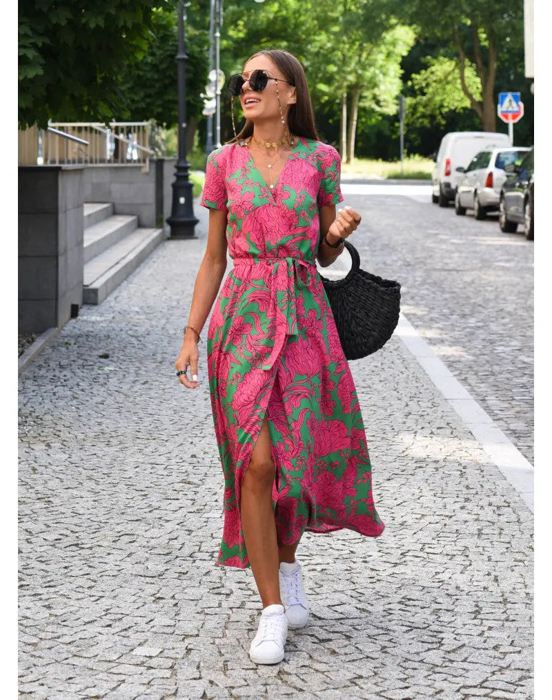 Vibrant Garden Wrap Maxi Dress Jasmine's Boutique Australia