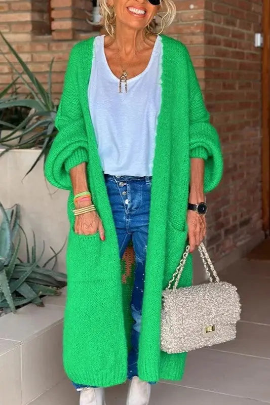 Sunset Glow Long Knit Cardigan Jasmine's Boutique Australia