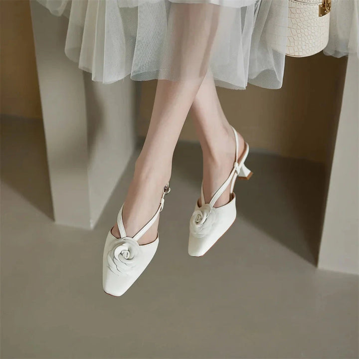 Roselle Genuine Leather Slingbacks  Liora Lane Boutique