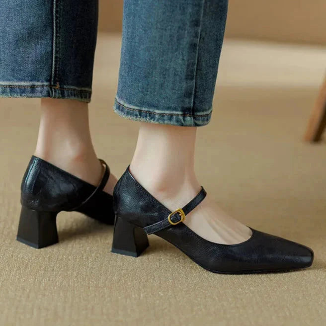 Remina Genuine Leather Heels  Liora Lane Boutique