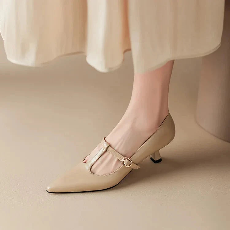 Ileen Genuine Leather Heels  Liora Lane Boutique