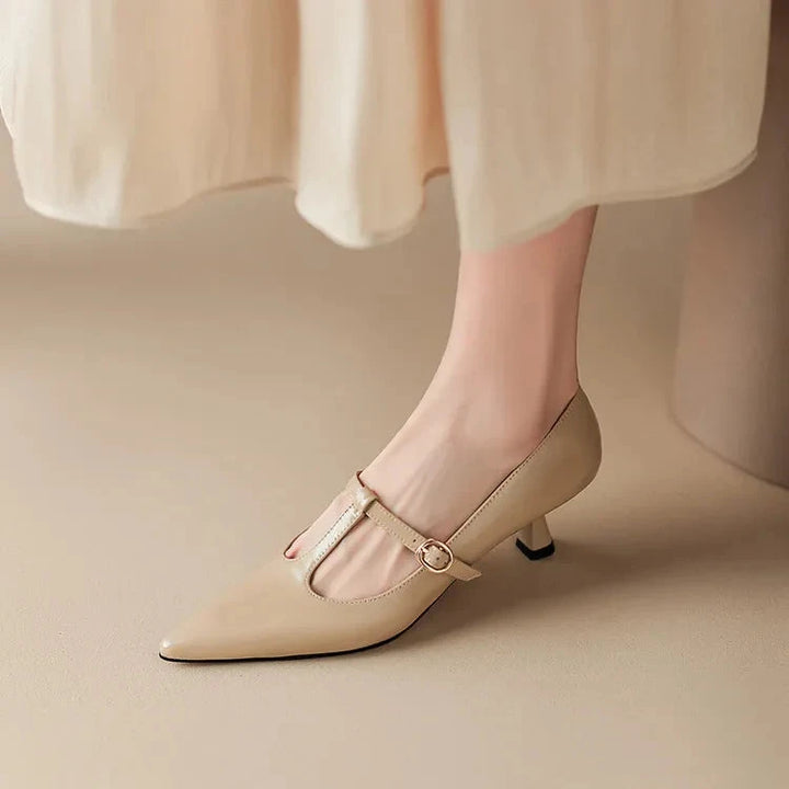 Ileen Genuine Leather Heels  Liora Lane Boutique