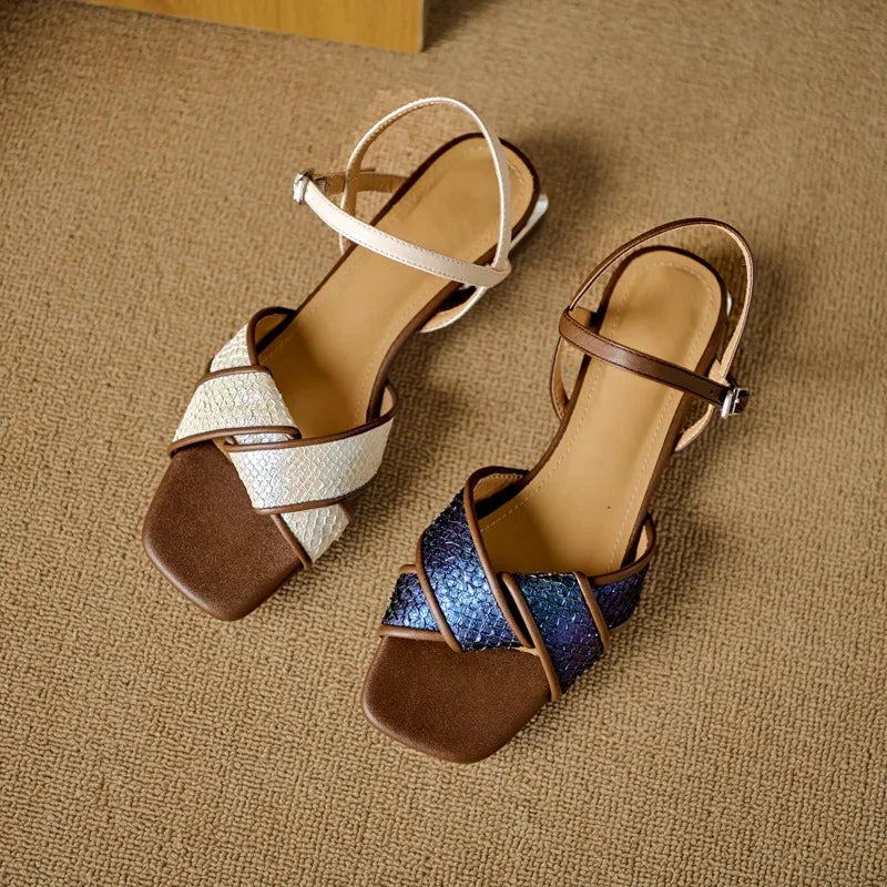 Rovena Leather Sandals  Liora Lane Boutique