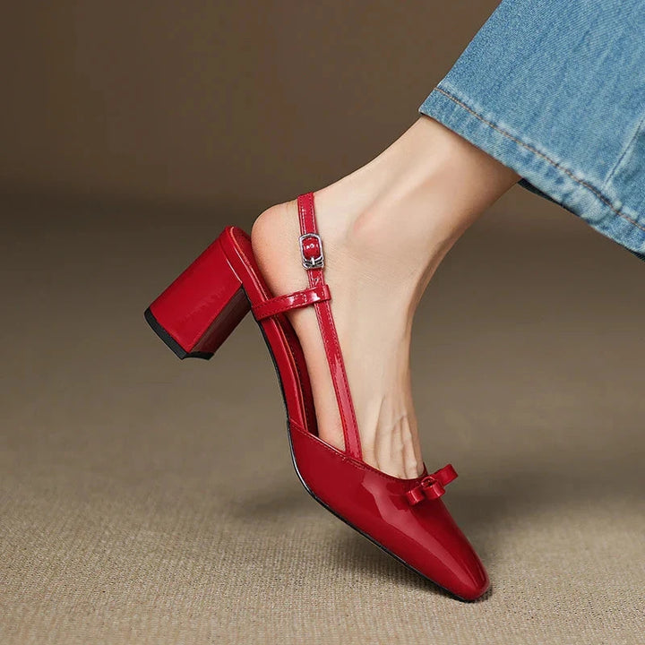 Melani Genuine Leather Heels  Liora Lane Boutique