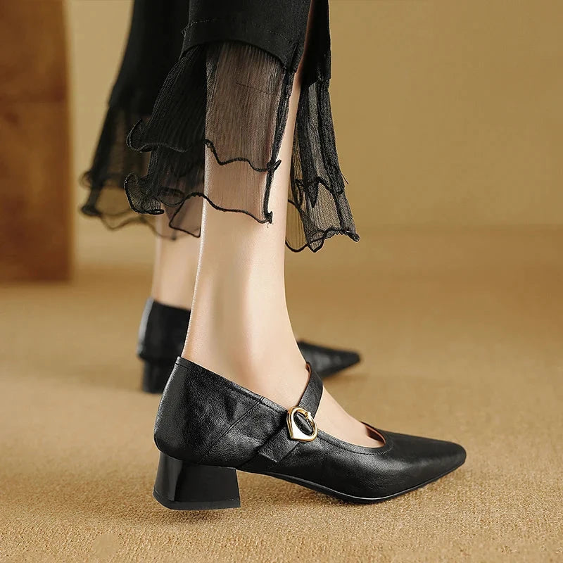 Merlot Genuine Leather Heels  Liora Lane Boutique