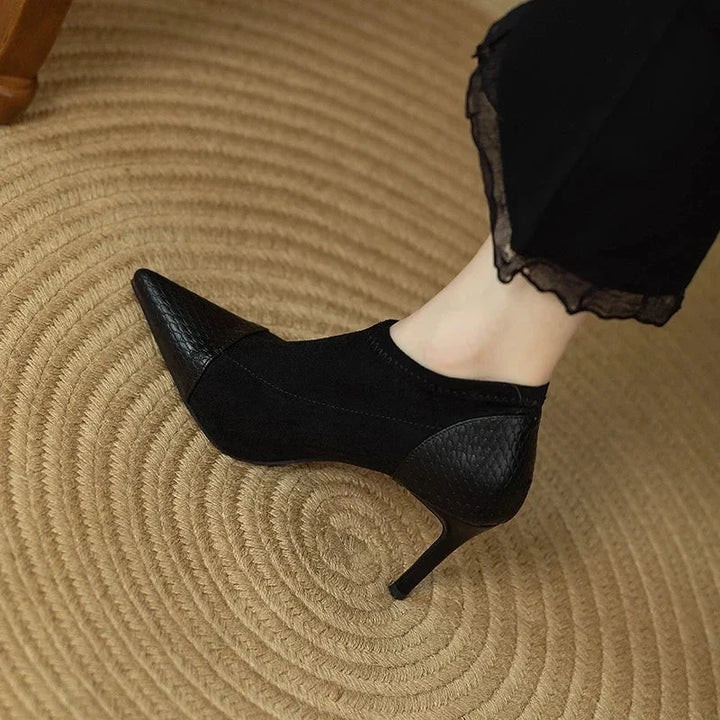 Veronica Leather Heels  Liora Lane Boutique