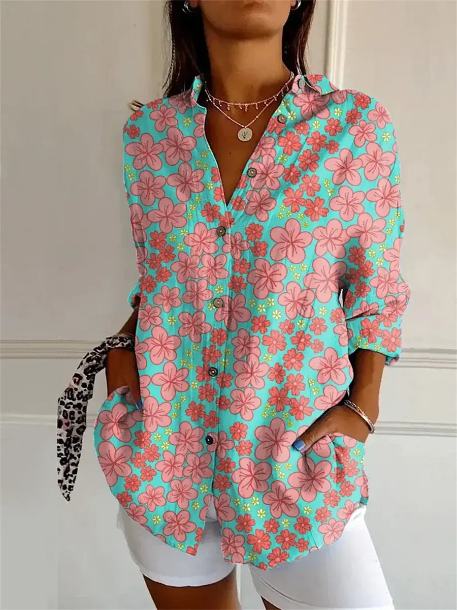 Tropical Bloom Button-Up Shirt Jasmine's Boutique Australia