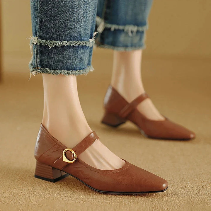 Merlot Genuine Leather Heels  Liora Lane Boutique