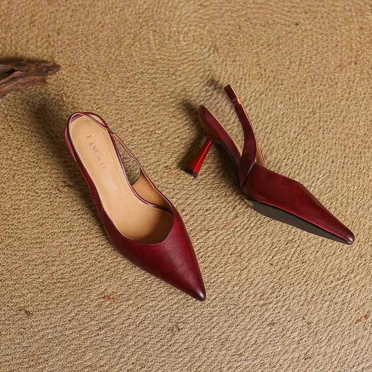 Fauna Genuine Leather Slingbacks  Liora Lane Boutique
