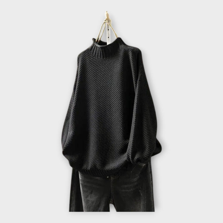 Knit Sweater with High Collar Liora Lane Boutique