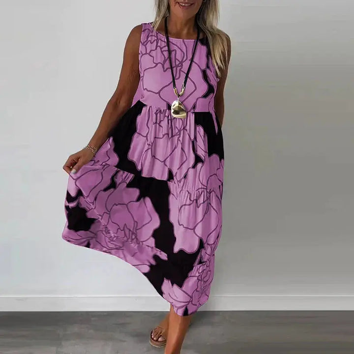 Flowing Abstract Bloom Maxi Dress Jasmine's Boutique Australia