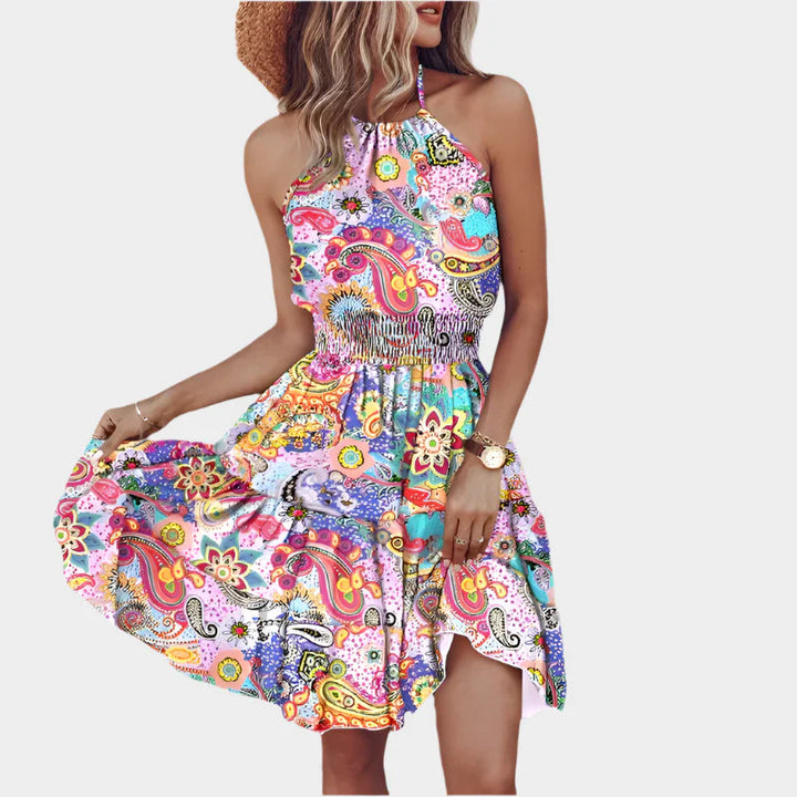 Sexy Mini Dress with Irregular Pattern and Backless Design Jasmine's Boutique Australia