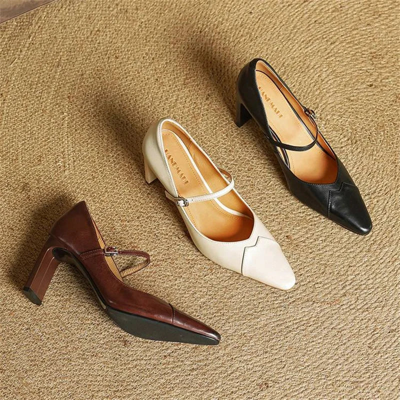 Emily Genuine Leather Heels  Liora Lane Boutique