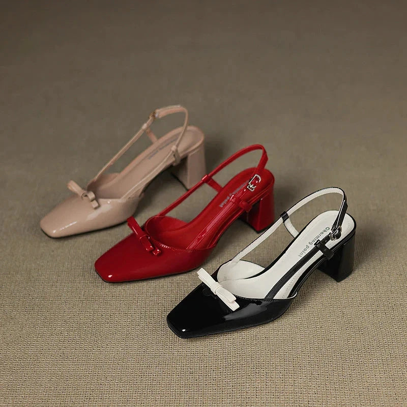 Melani Genuine Leather Heels  Liora Lane Boutique