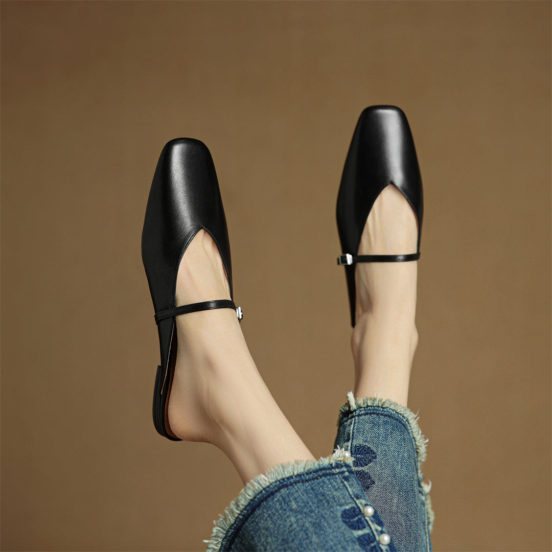 Miral Genuine Leather Mules  Liora Lane Boutique