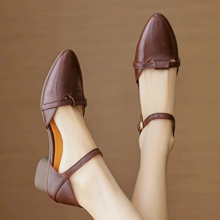 Laney Genuine Leather Heels  Liora Lane Boutique