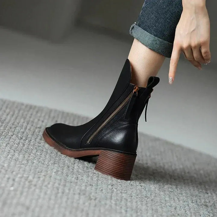 Midnight Grace Zipper Ankle Boots Jasmine's Boutique Australia