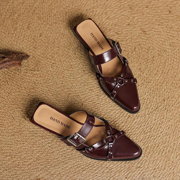 Renly Genuine Leather Slingbacks  Liora Lane Boutique