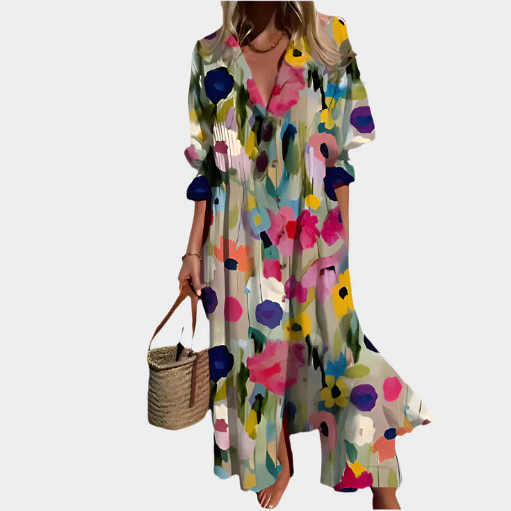 Airy Boho Dress with Puff Sleeves Jasmine's Boutique Australia