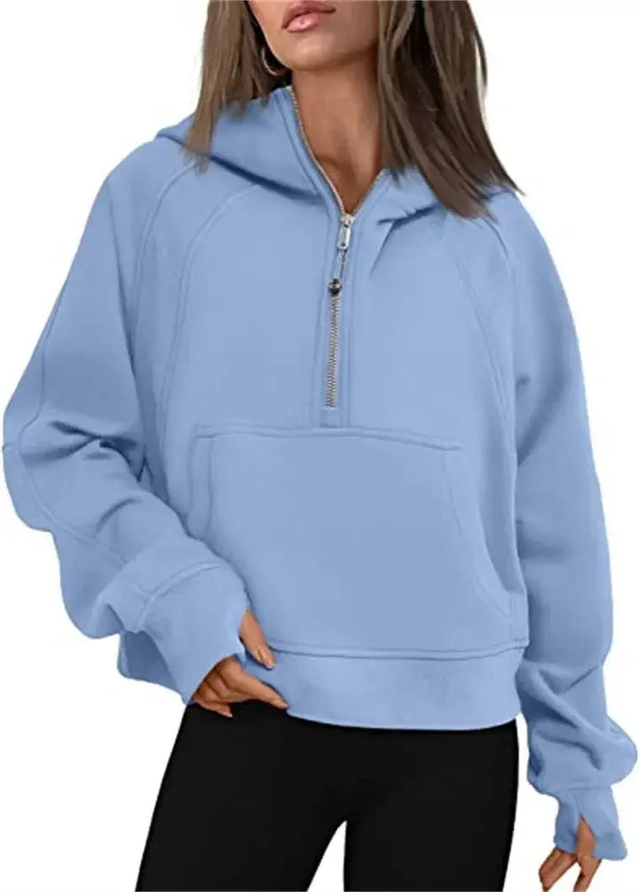 Essential Beige Half-Zip Hoodie Jasmine's Boutique Australia