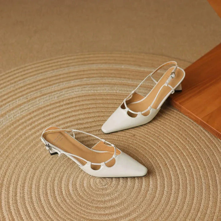 Katie Genuine Leather Slingbacks  Liora Lane Boutique